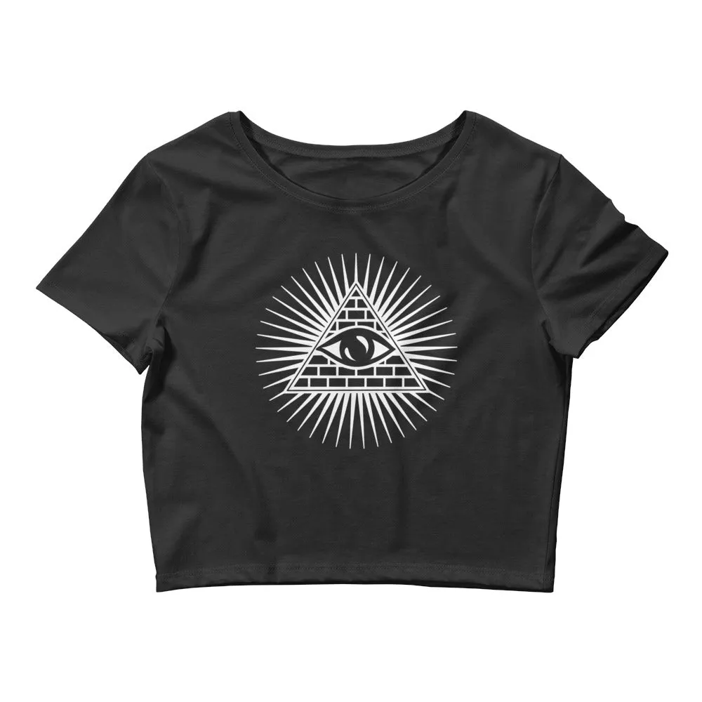 Illuminati All Seeing Psychic Eye Women’s Crop Tee