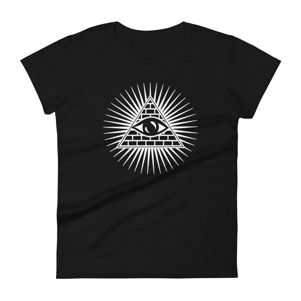 Illuminati All Seeing Psychic Eye Women's Short Sleeve Babydoll T-shirt