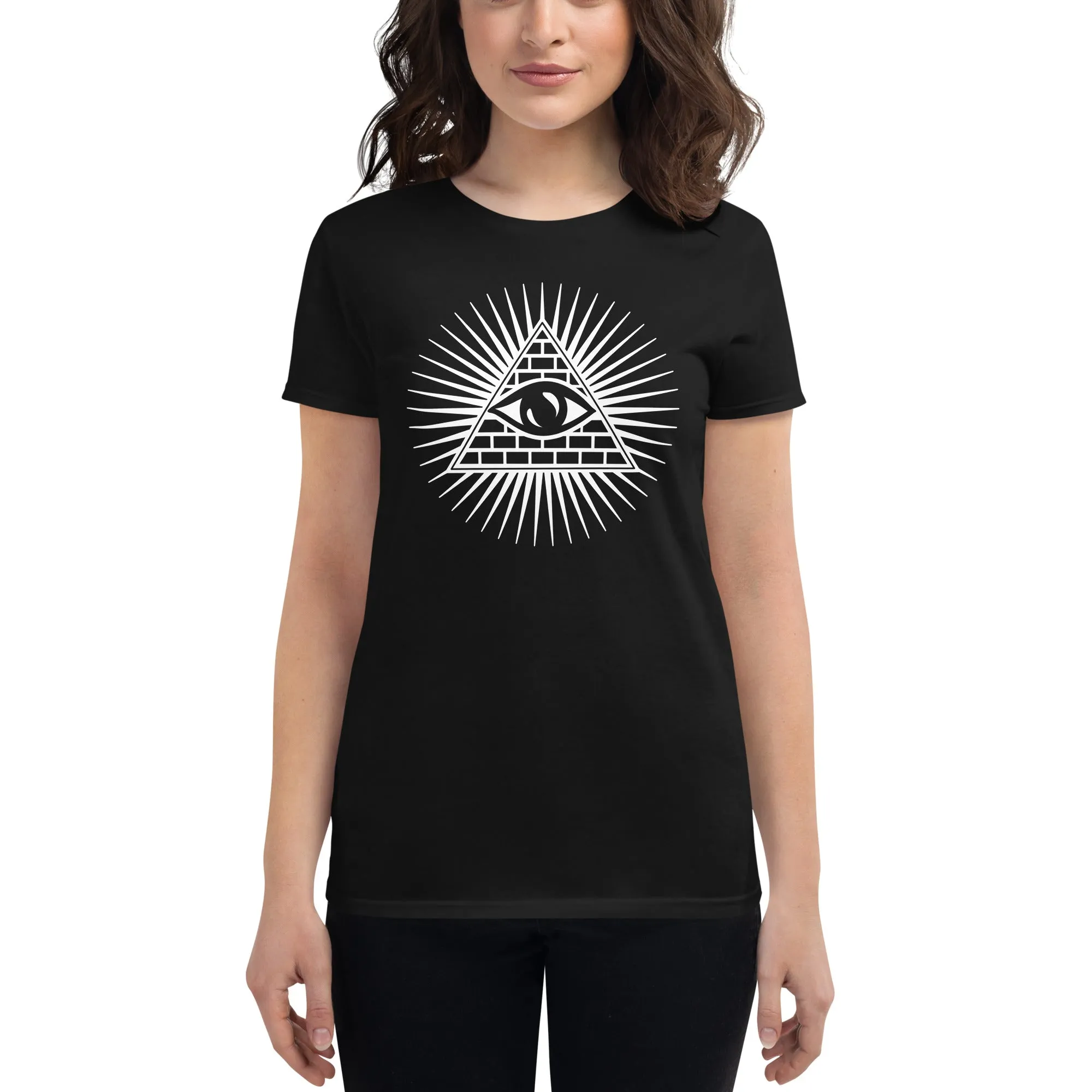 Illuminati All Seeing Psychic Eye Women's Short Sleeve Babydoll T-shirt
