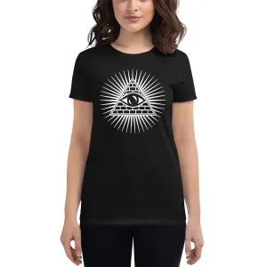 Illuminati All Seeing Psychic Eye Women's Short Sleeve Babydoll T-shirt