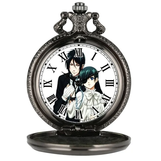 Japanese Anime Black Butler Quartz Pocket Watch