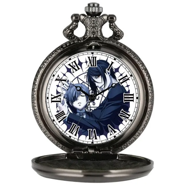 Japanese Anime Black Butler Quartz Pocket Watch