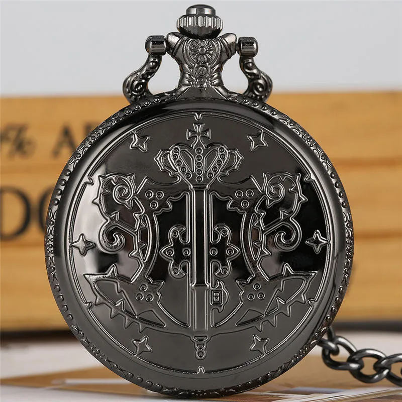 Japanese Anime Black Butler Quartz Pocket Watch