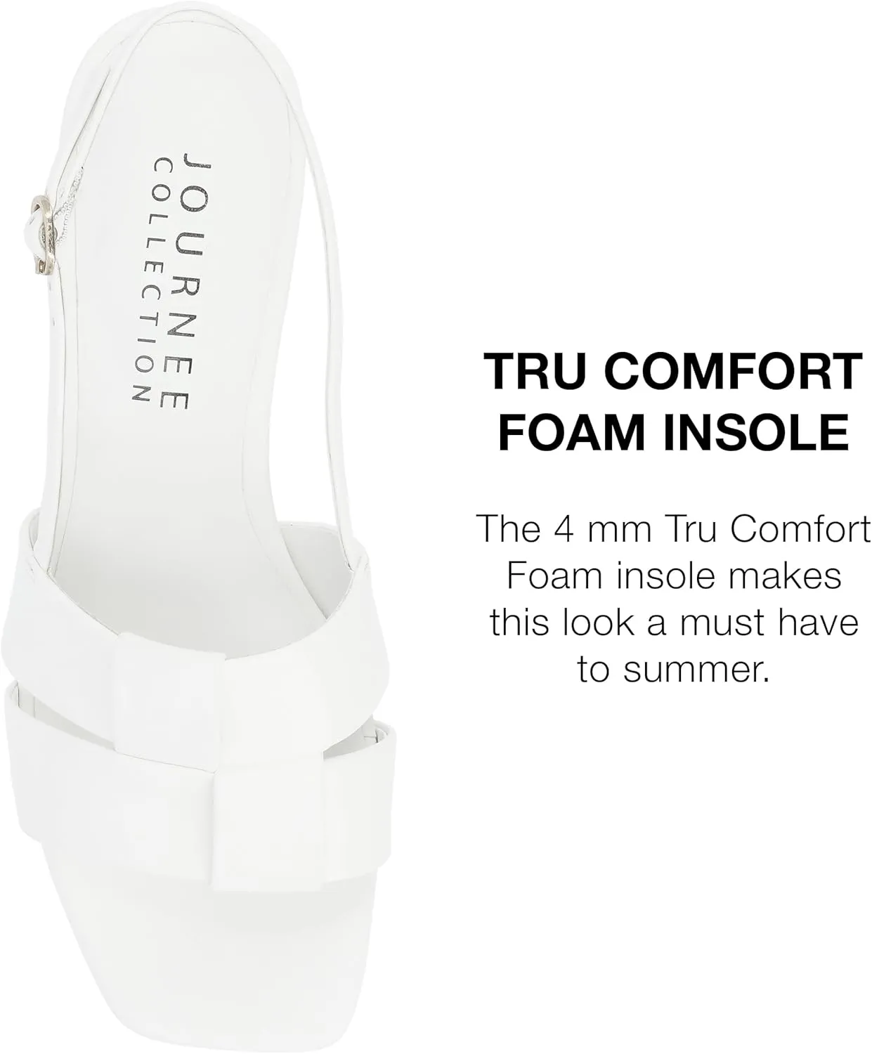 Journee Womens Woven Slingback Inset Low Covered Block Heel Open Square Toe Tabatha Comfort Foam Sandals