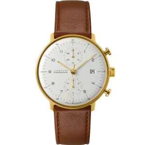 Junghans Max Bill Chronoscope Men's Brown Watch 27/7800.02