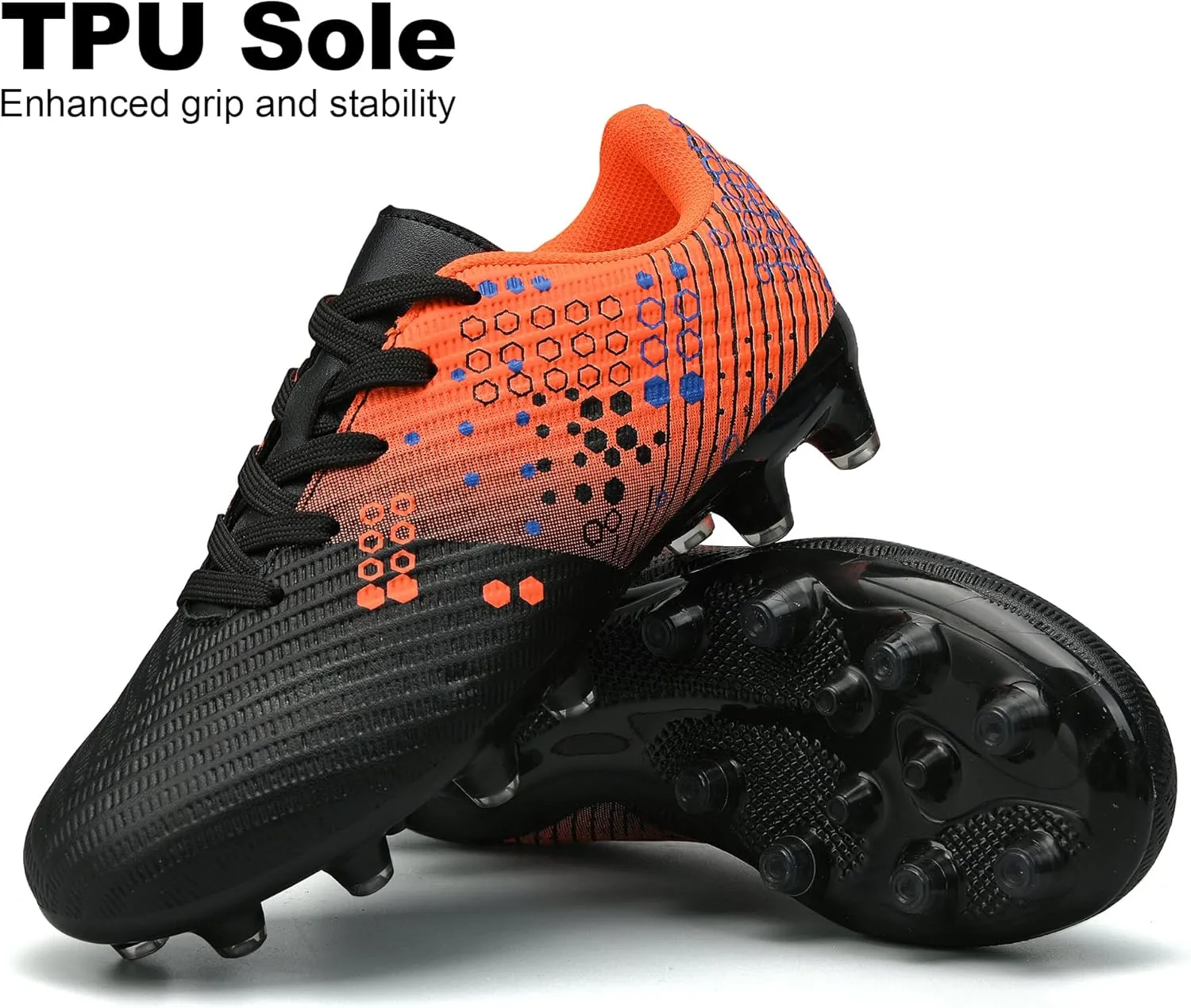 Kids Soccer Cleats for Boys and Girls Youth Football Cleats Outdoor Athletic Turf Soccer Shoes