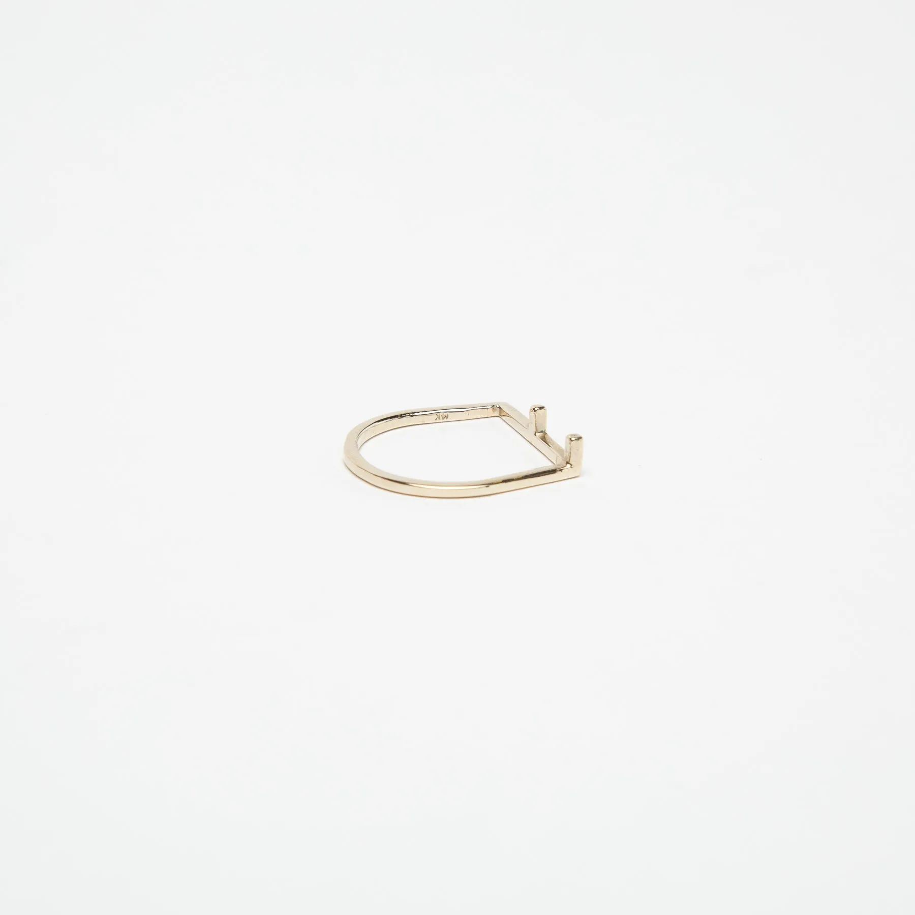 KWIT | 14K WHITE GOLD LETTER F RING