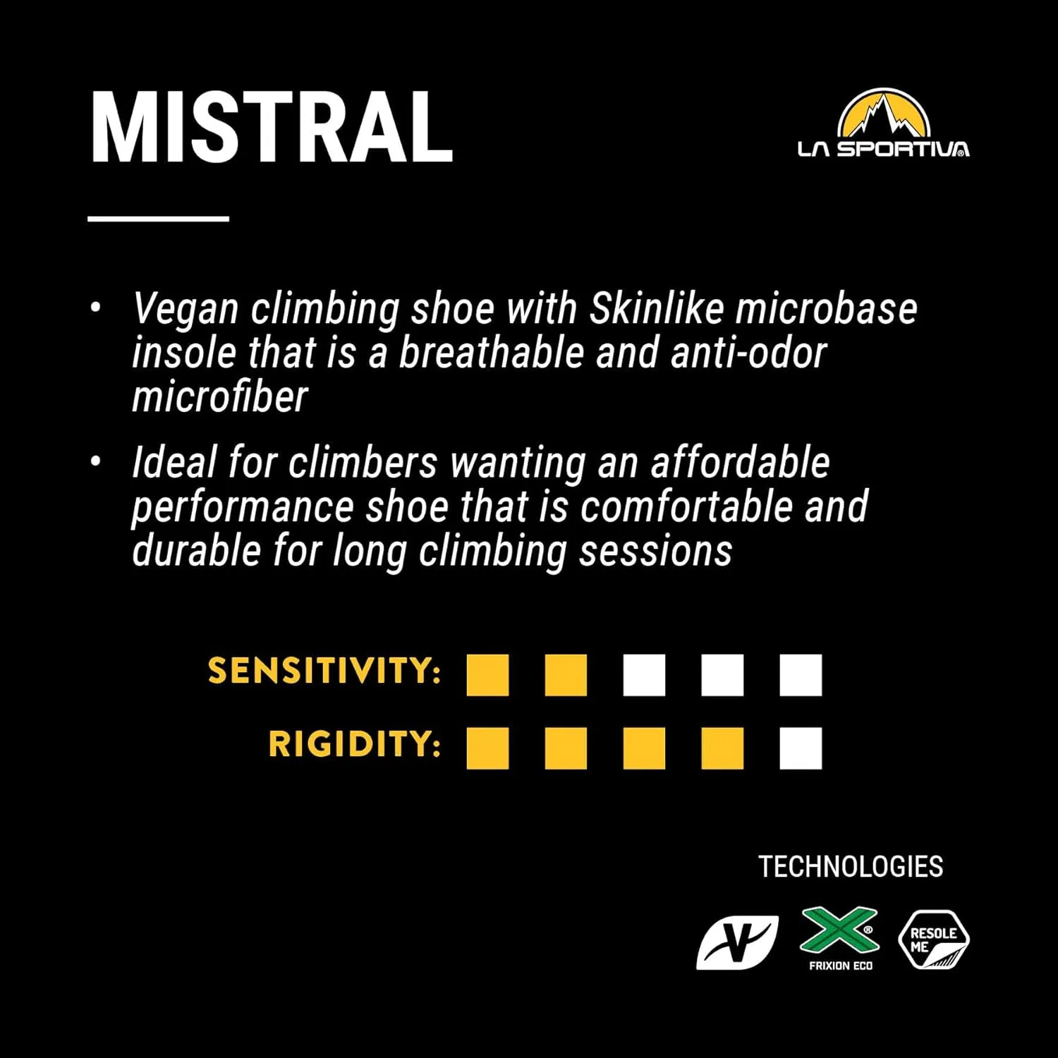 La Sportiva Mens Mistral Rock Climbing/Bouldering Shoe