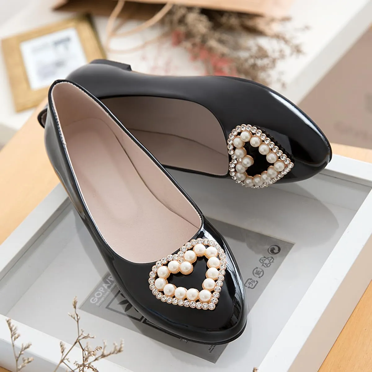 Large Size Candy Color Pearl Rhinestone Flat