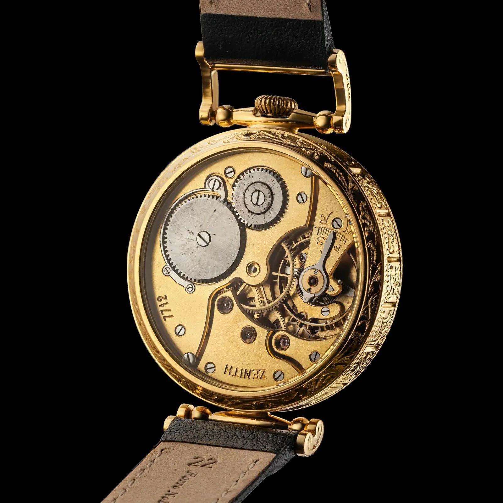 LE PARAGON Men's Wristwatch fits Vintage ZENITH Movement & Original Enamel Dial
