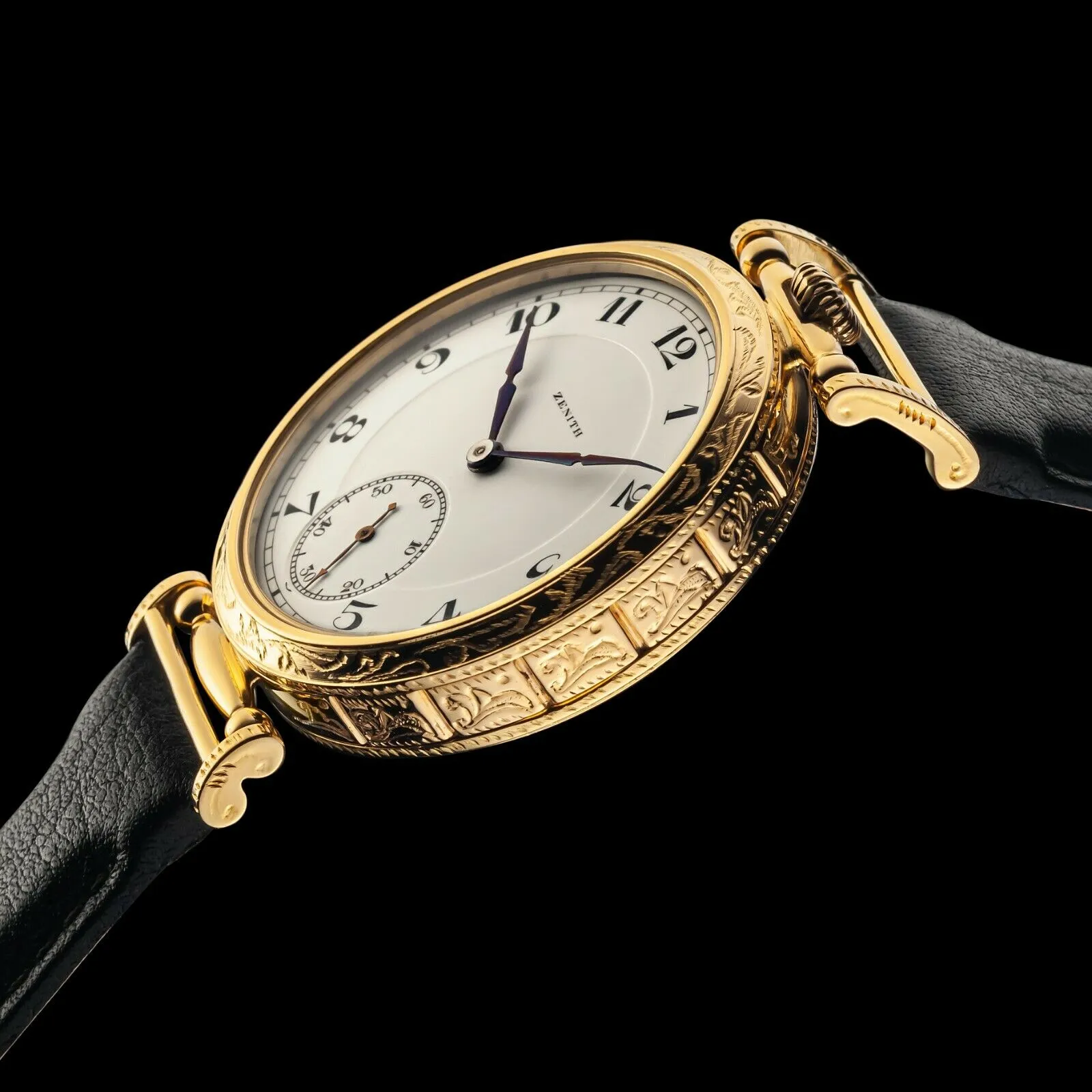 LE PARAGON Men's Wristwatch fits Vintage ZENITH Movement & Original Enamel Dial