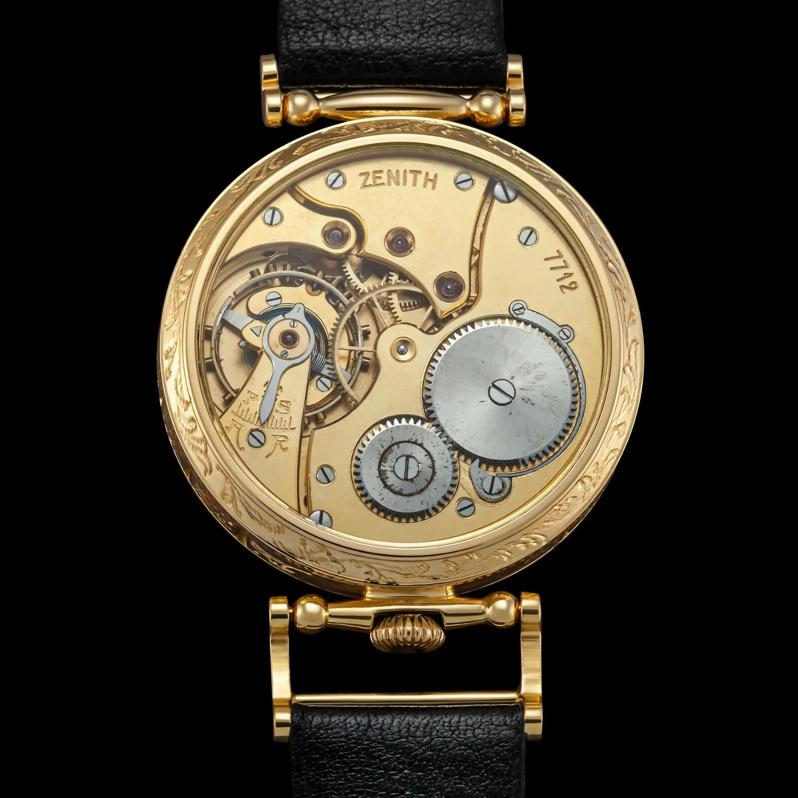 LE PARAGON Men's Wristwatch fits Vintage ZENITH Movement & Original Enamel Dial