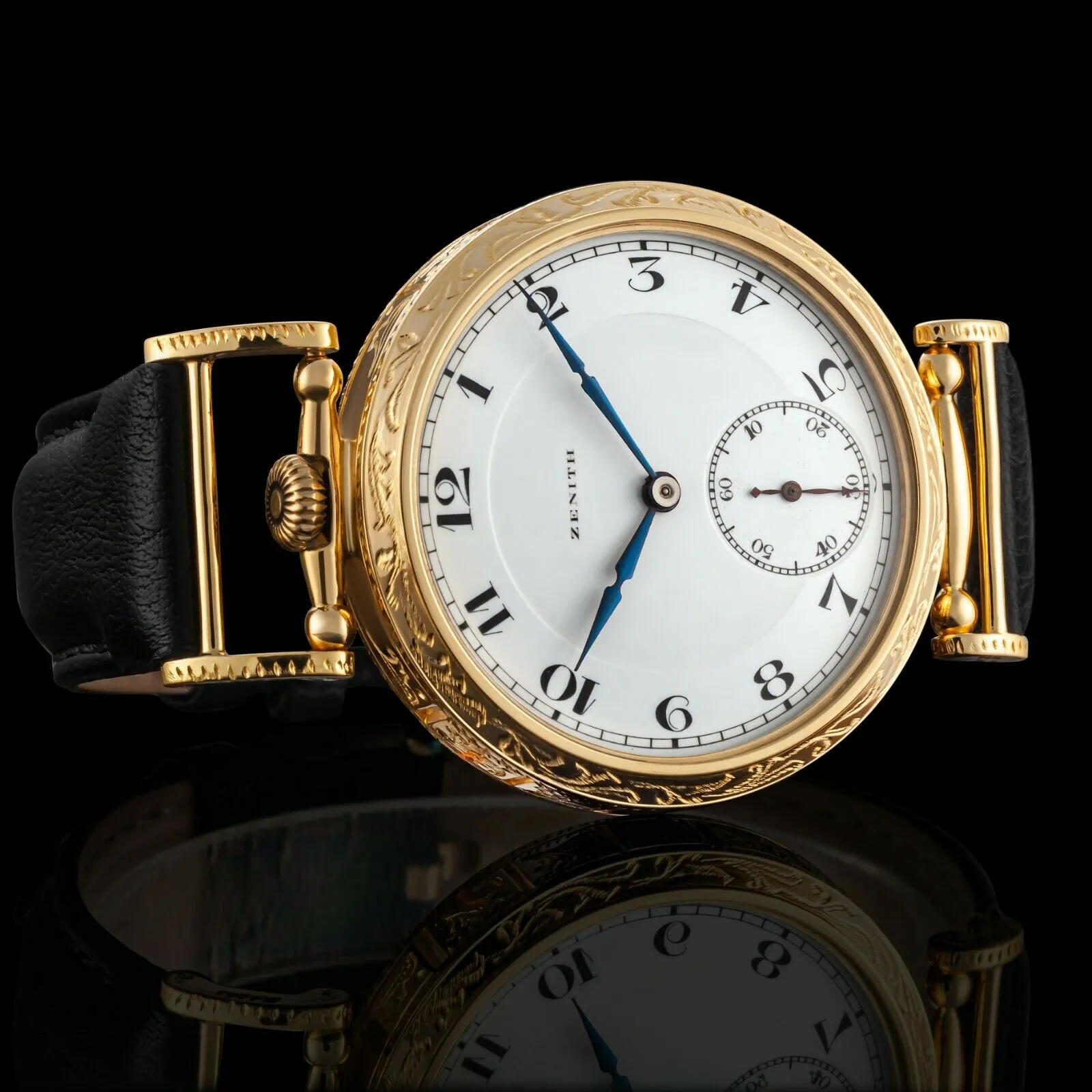 LE PARAGON Men's Wristwatch fits Vintage ZENITH Movement & Original Enamel Dial