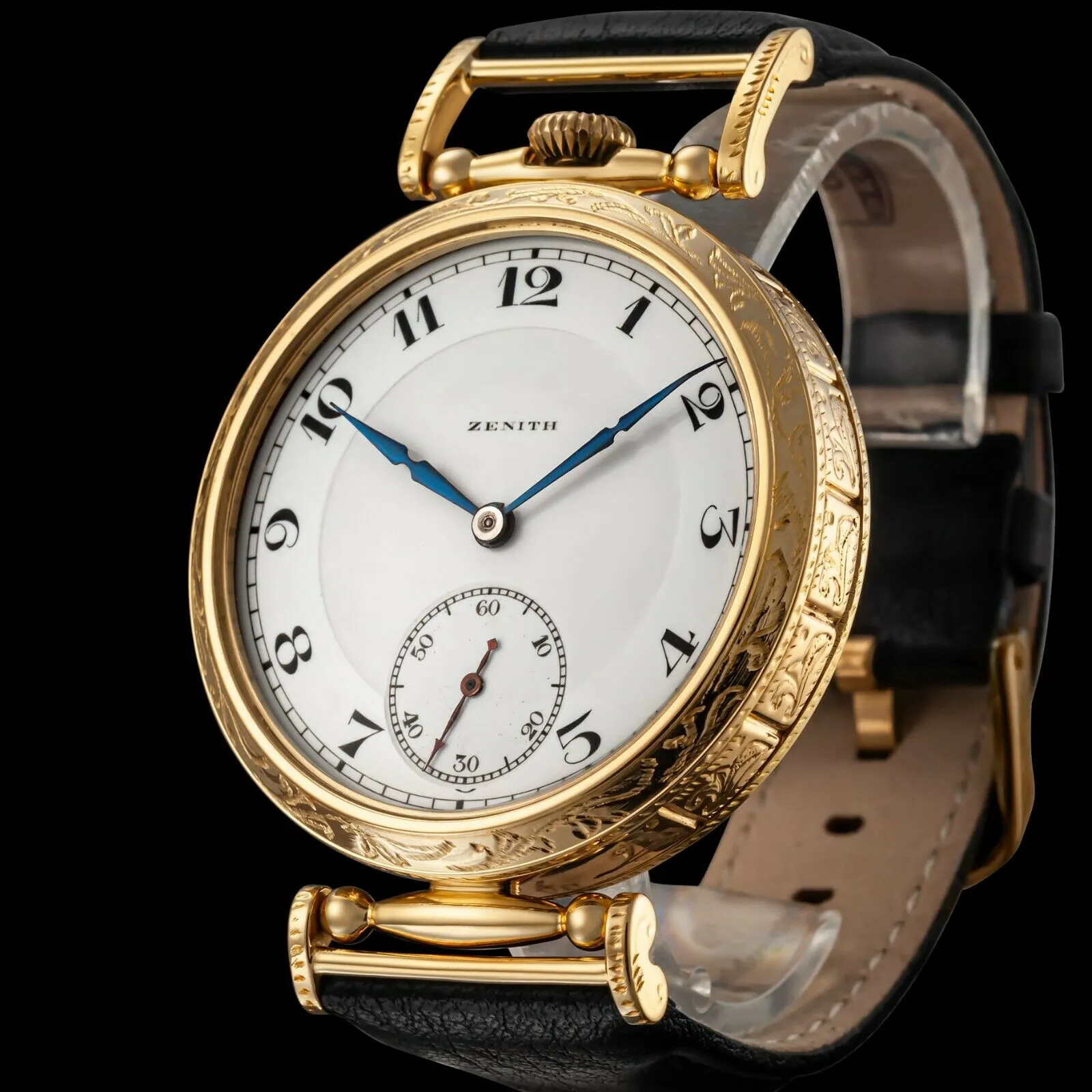 LE PARAGON Men's Wristwatch fits Vintage ZENITH Movement & Original Enamel Dial