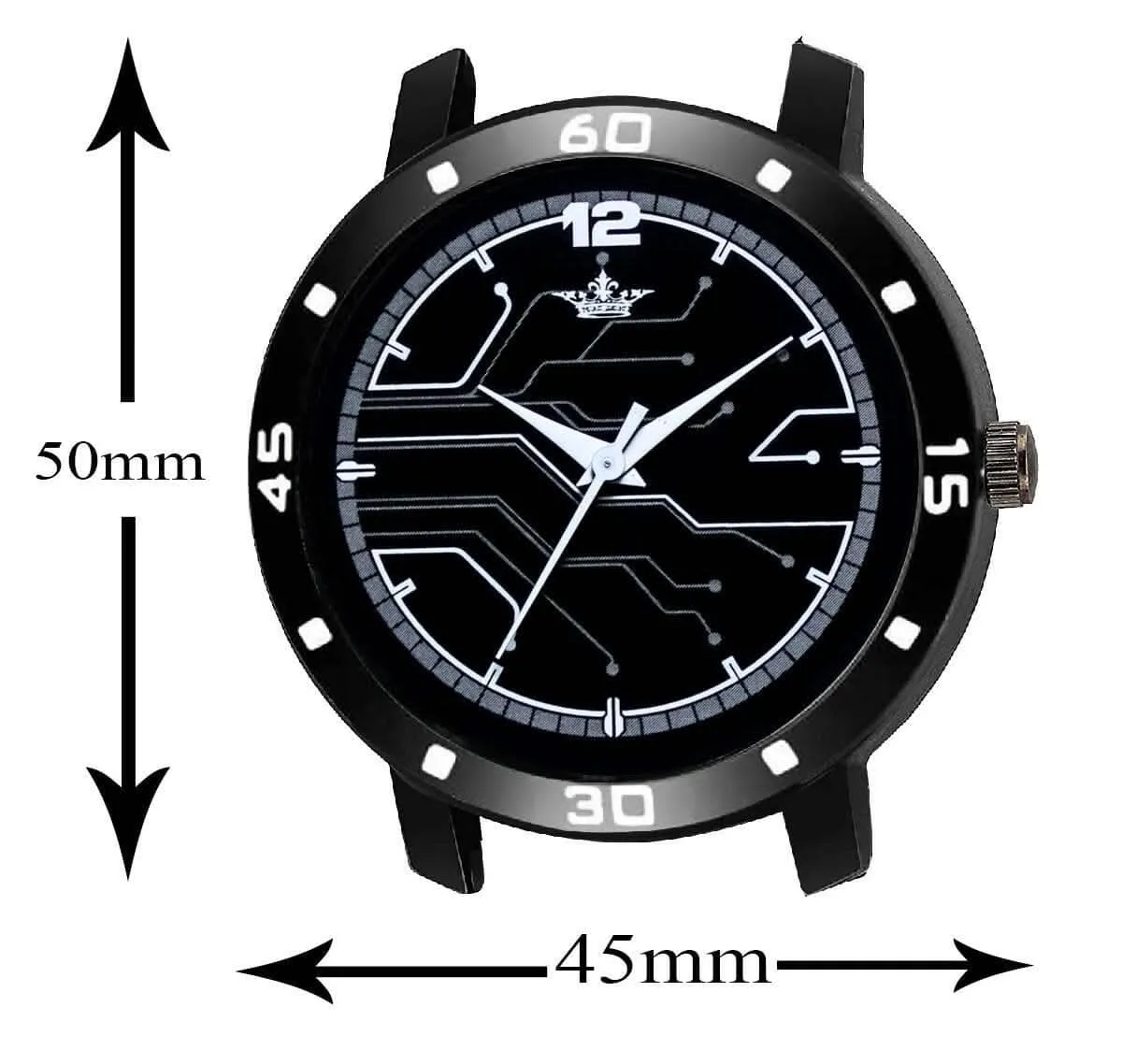 LOREM Black Professional Look Analog Watch For Men LR113