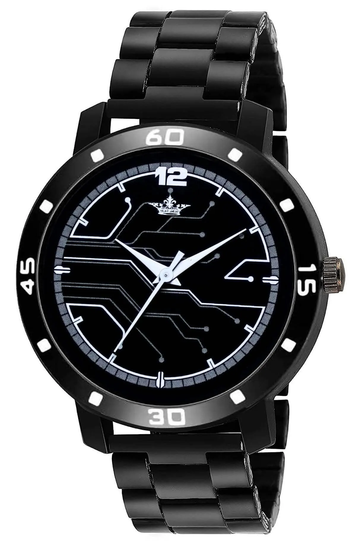 LOREM Black Professional Look Analog Watch For Men LR113