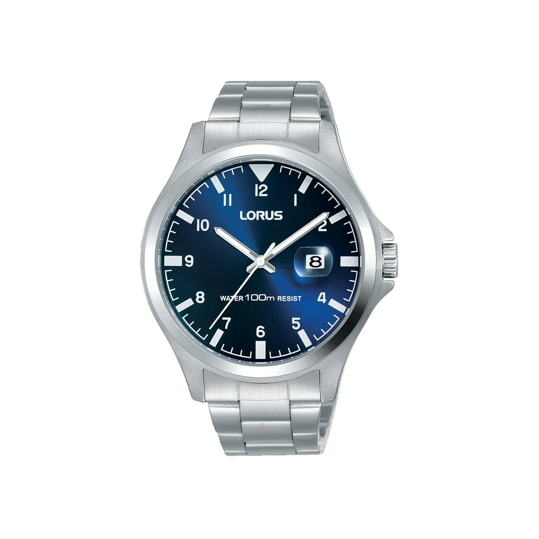 Lorus Men's Blue Face Stainless Steel Watch Model RH963KX-9
