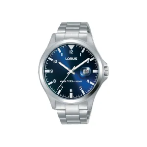 Lorus Men's Blue Face Stainless Steel Watch Model RH963KX-9