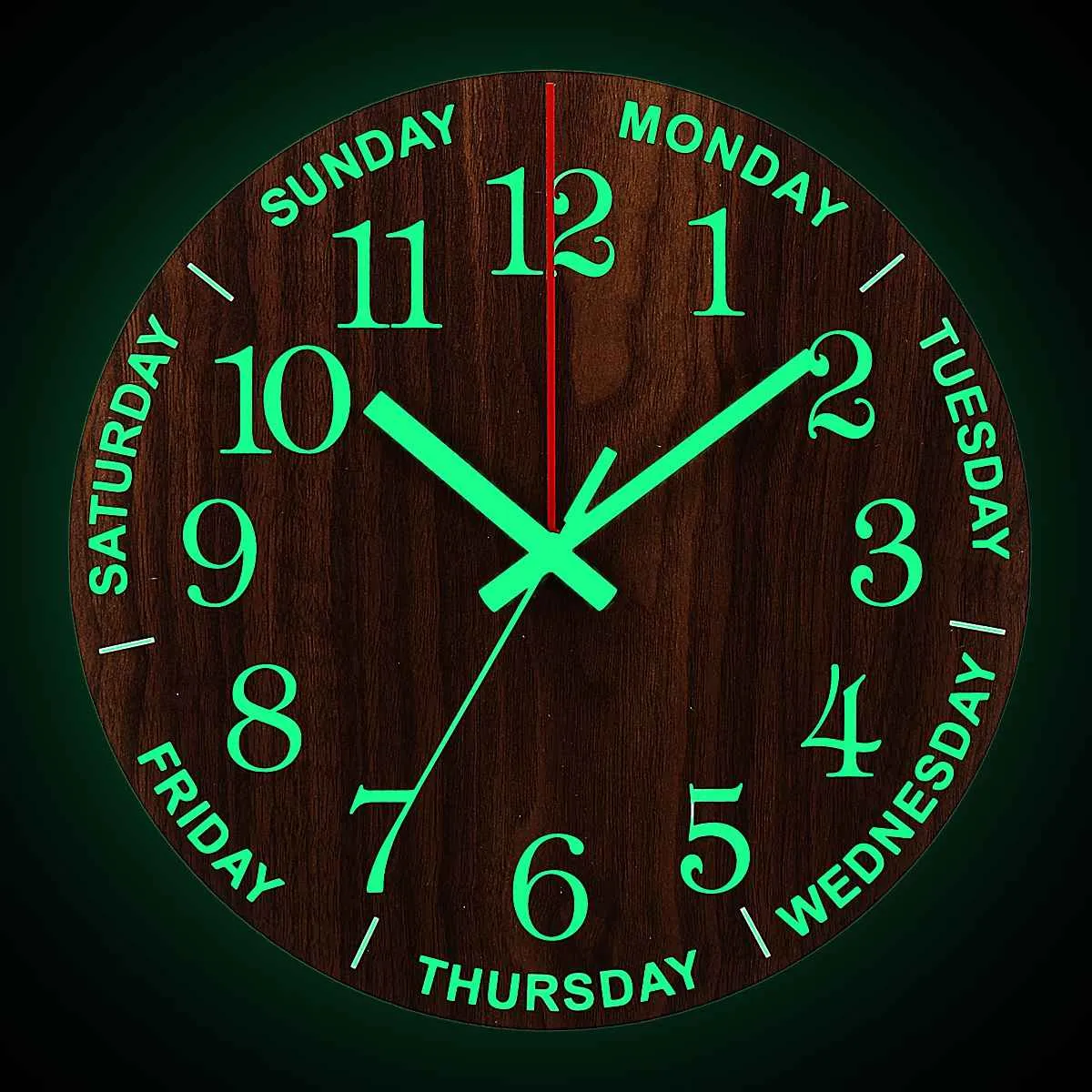 Luminous Wooden Wall Clock