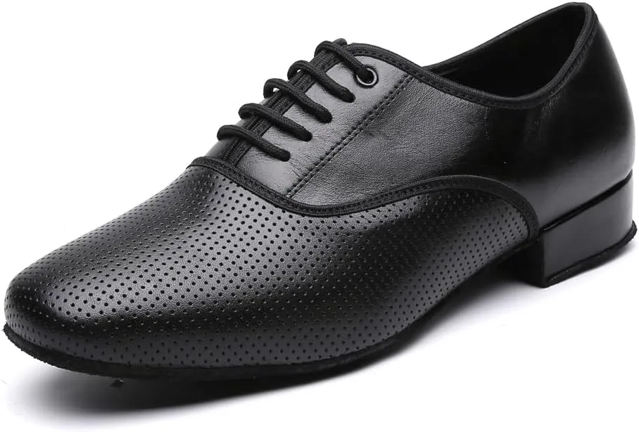 Men's Black Ballroom Latin Performance Shoes Waltz Modern Dancing Practice Shoe