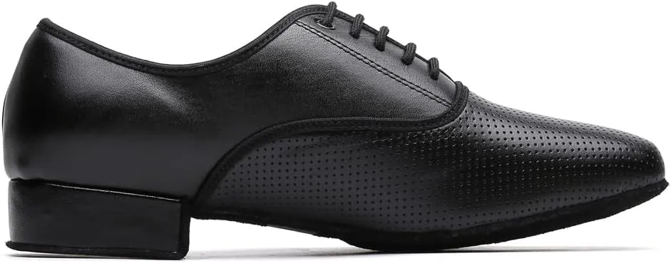 Men's Black Ballroom Latin Performance Shoes Waltz Modern Dancing Practice Shoe
