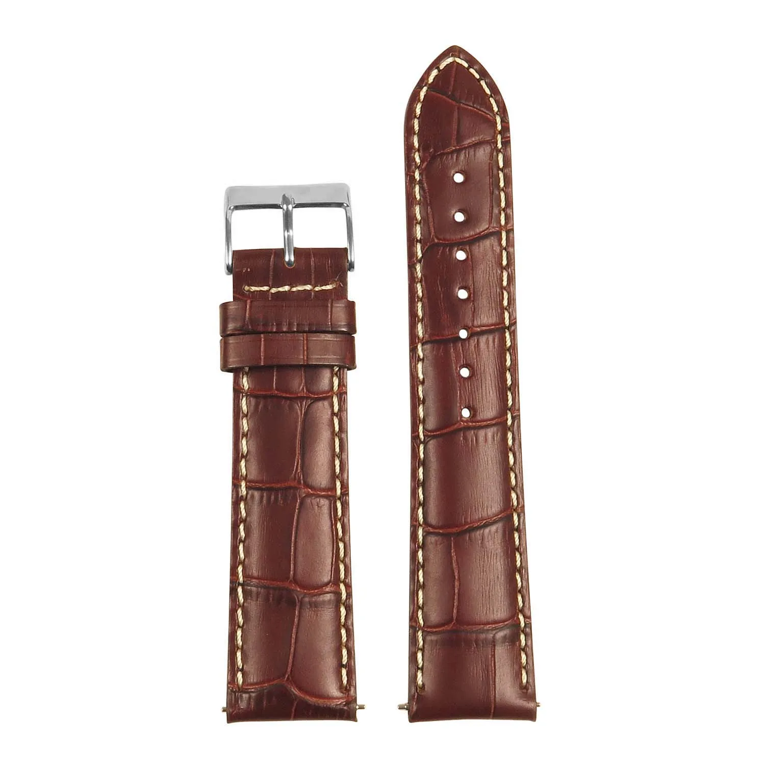 Men’s Crocodile Embossed Strap – Quick Release (24mm)