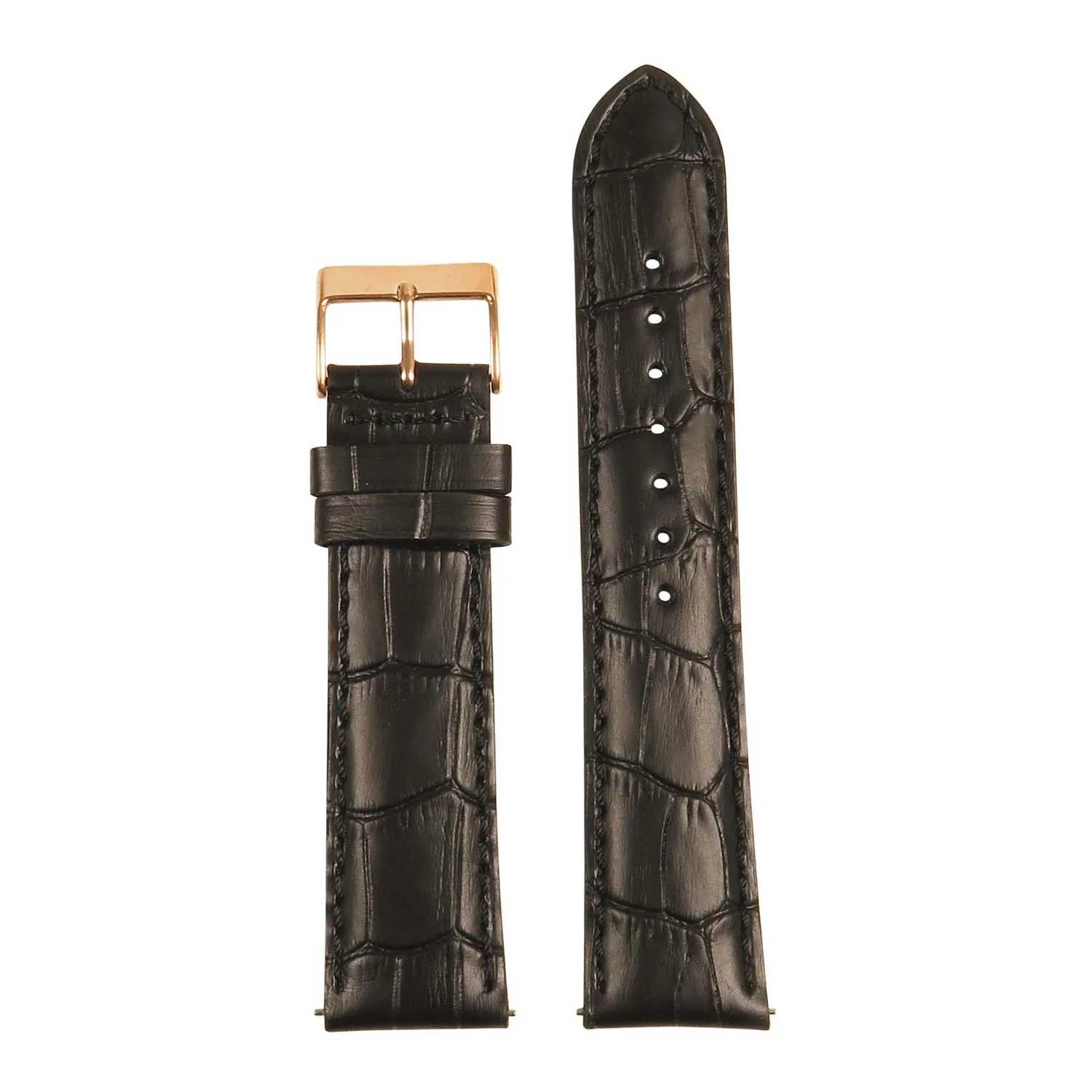 Men’s Crocodile Embossed Strap – Quick Release (24mm)