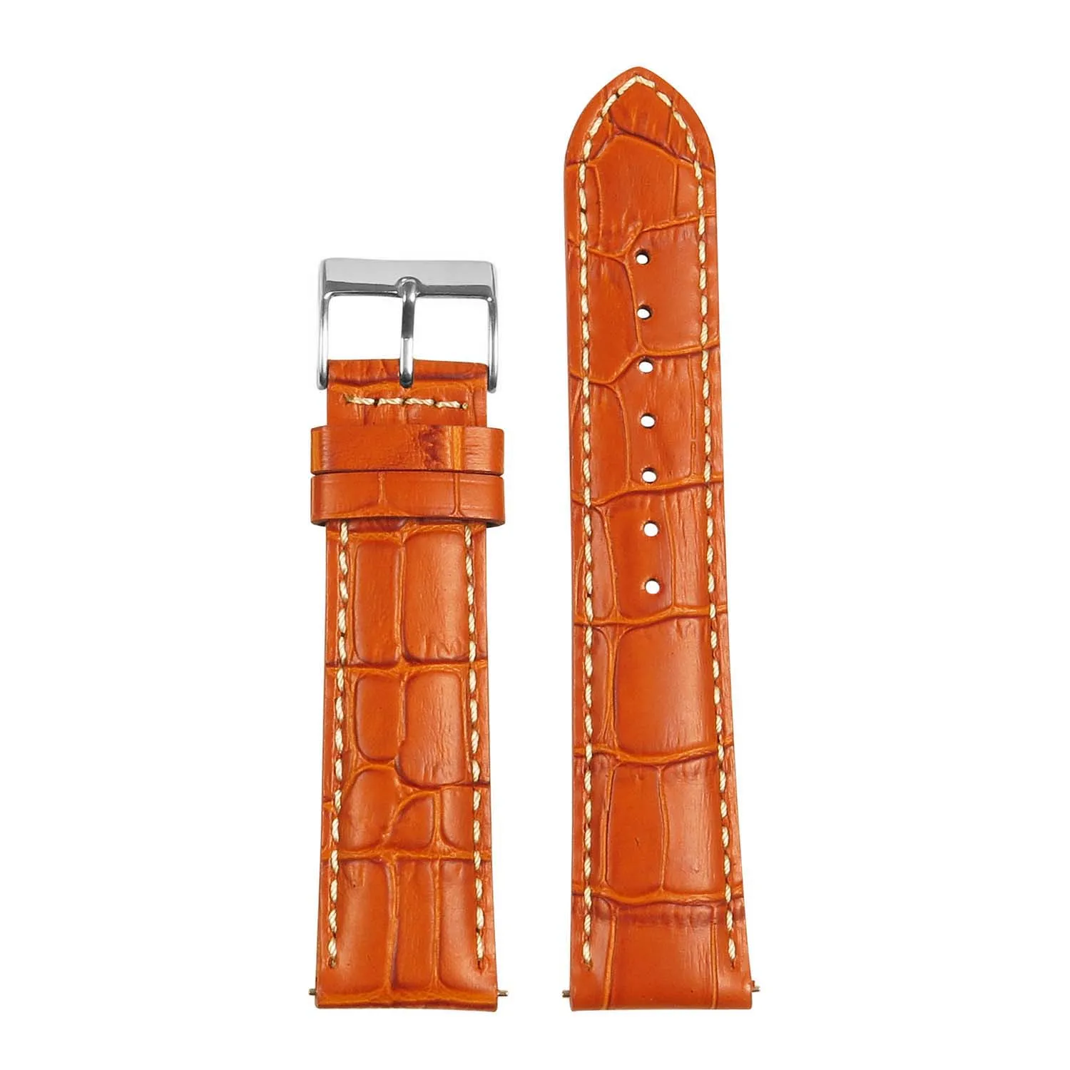 Men’s Crocodile Embossed Strap – Quick Release (24mm)