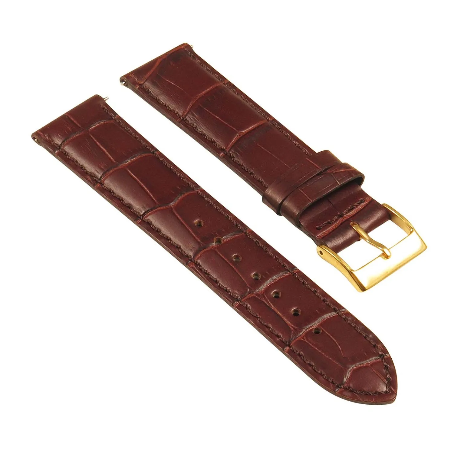 Men’s Crocodile Embossed Strap – Quick Release (24mm)