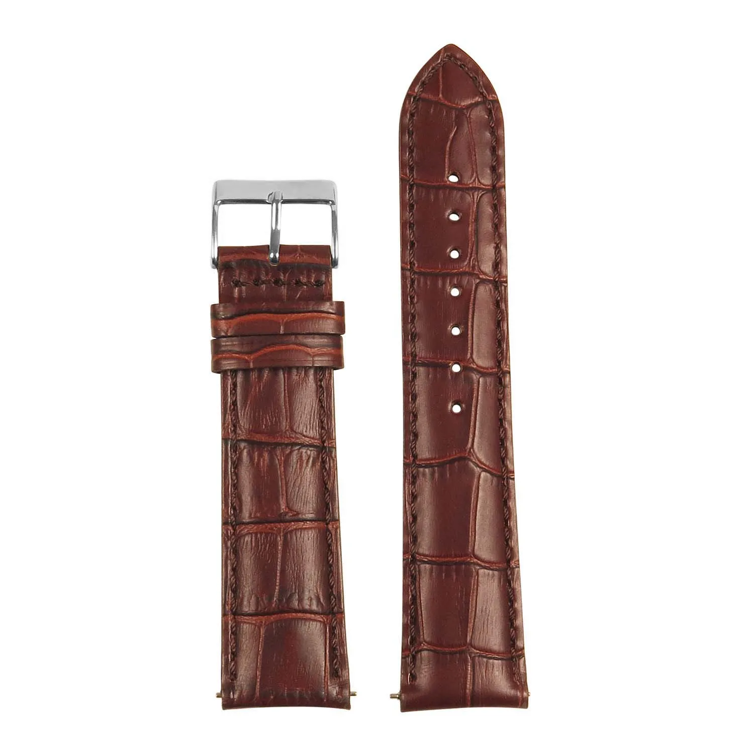 Men’s Crocodile Embossed Strap – Quick Release (24mm)