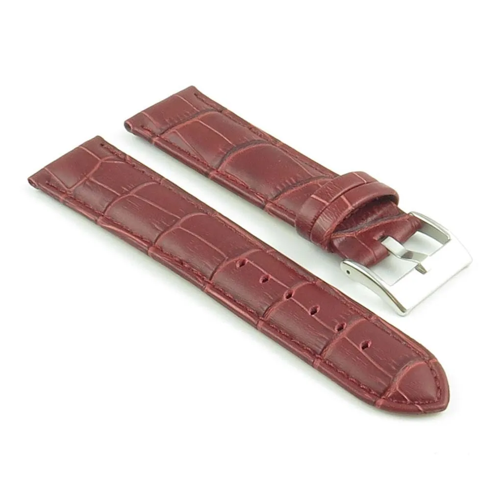 Men’s Crocodile Embossed Strap – Quick Release (24mm)