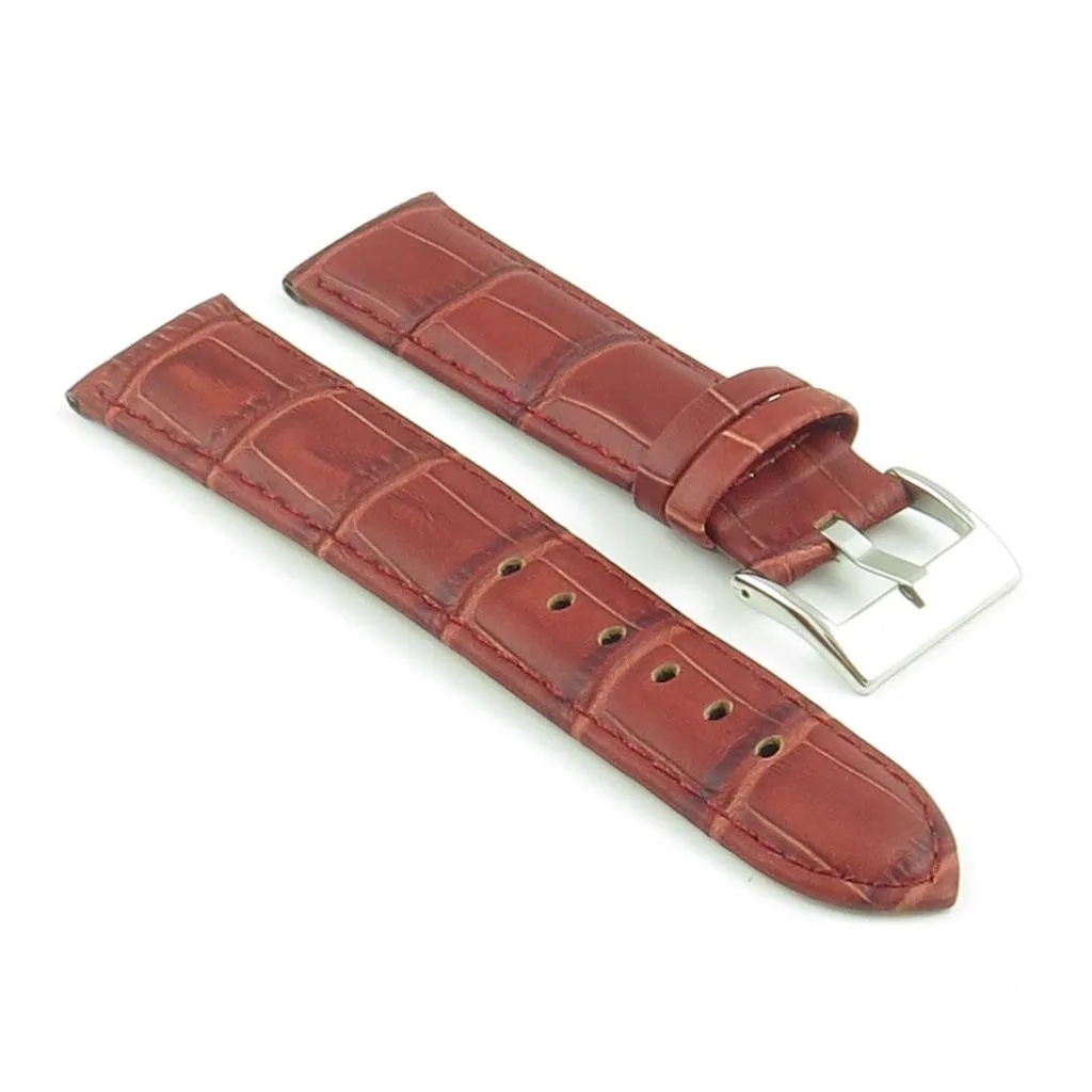 Men’s Crocodile Embossed Strap – Quick Release (24mm)
