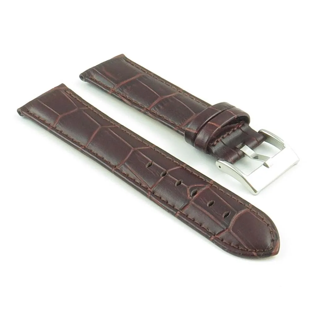 Men’s Crocodile Embossed Strap – Quick Release (24mm)