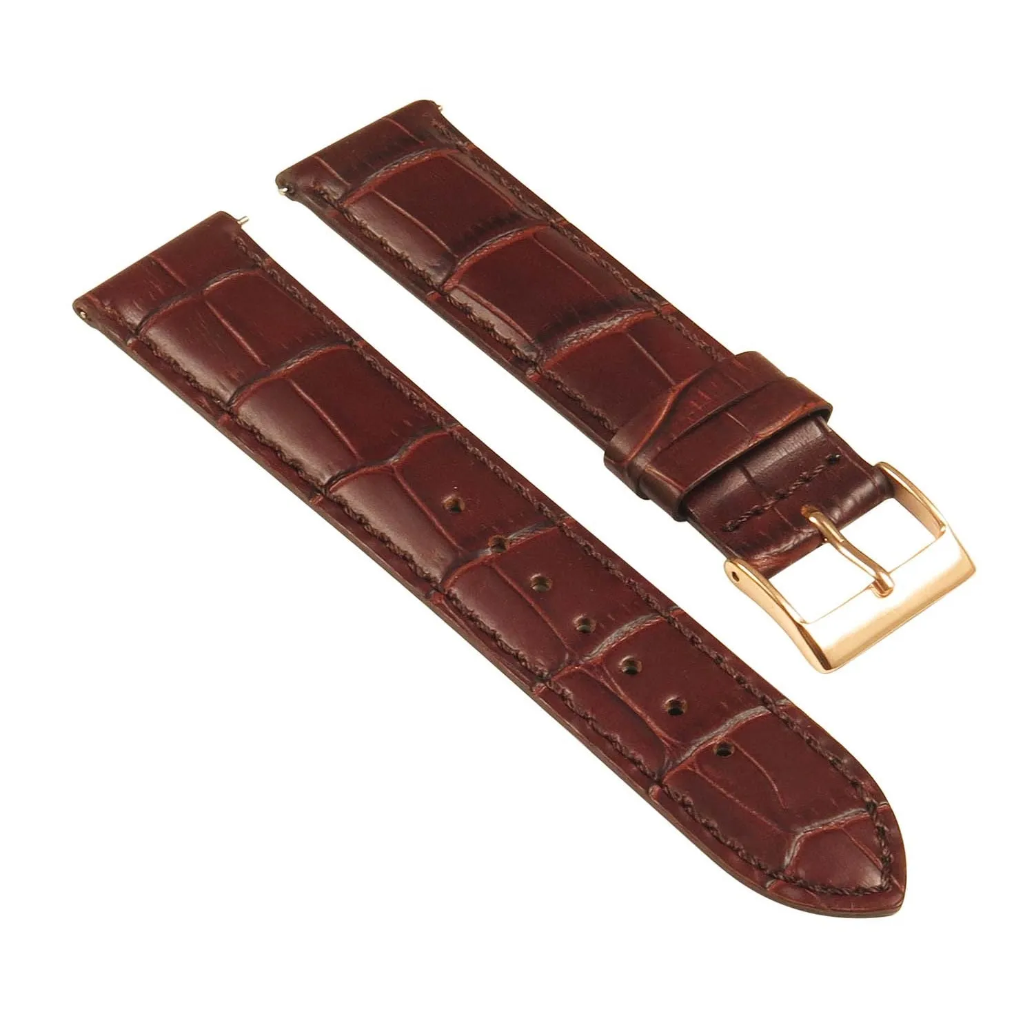 Men’s Crocodile Embossed Strap – Quick Release (24mm)