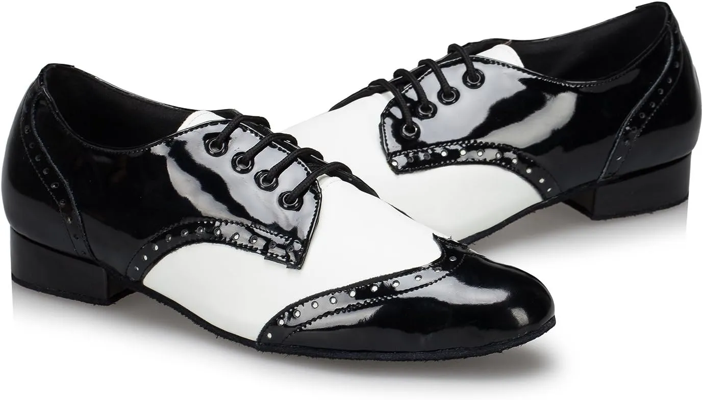 Mens Modern Classic Latin Lace-up Closed Toe Ballroom Standard Dance Shoes