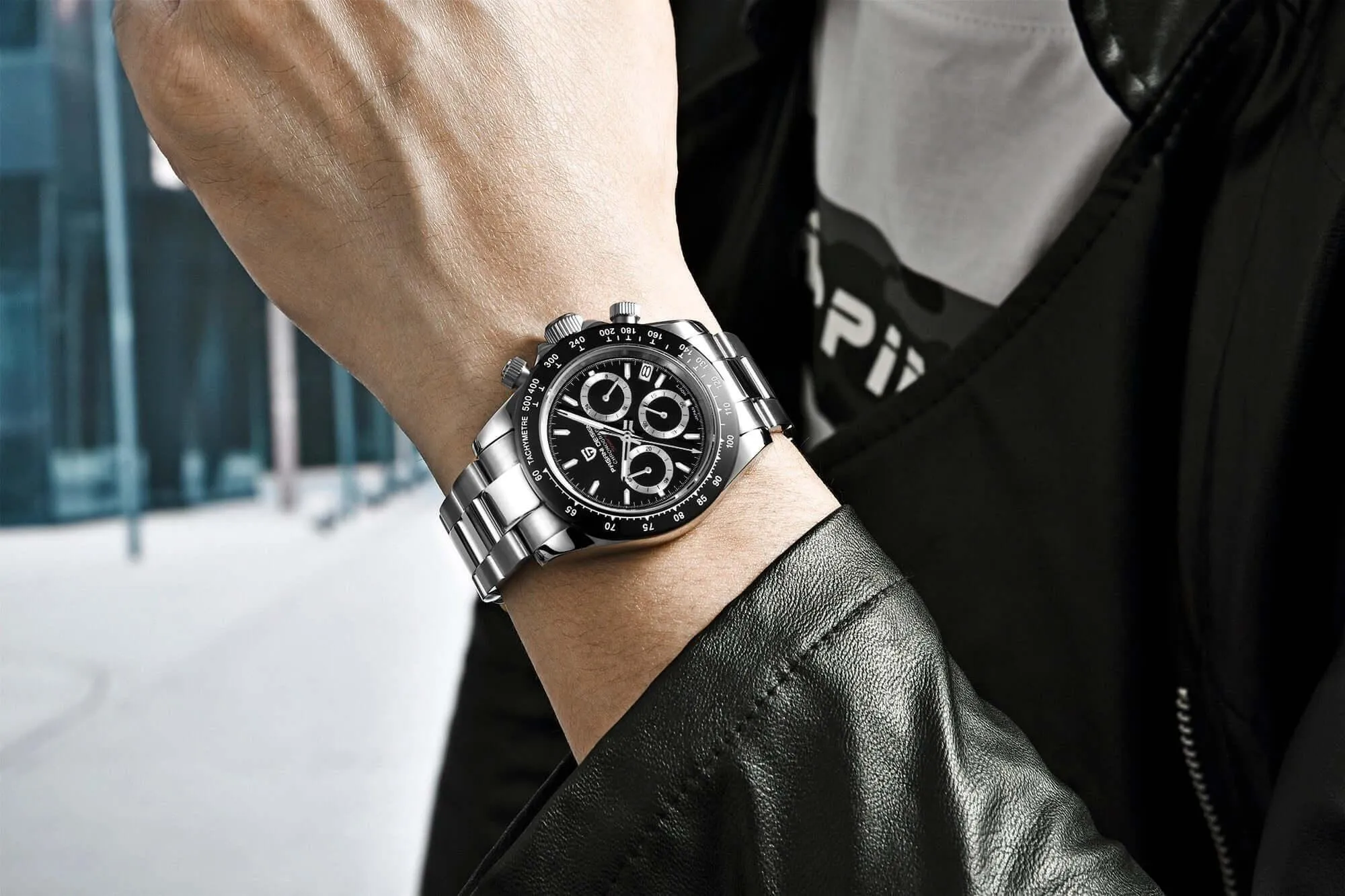 Men's Sapphire Stainless Steel Luxury PAGANI Watch (Identical To The Rolex Daytona!)