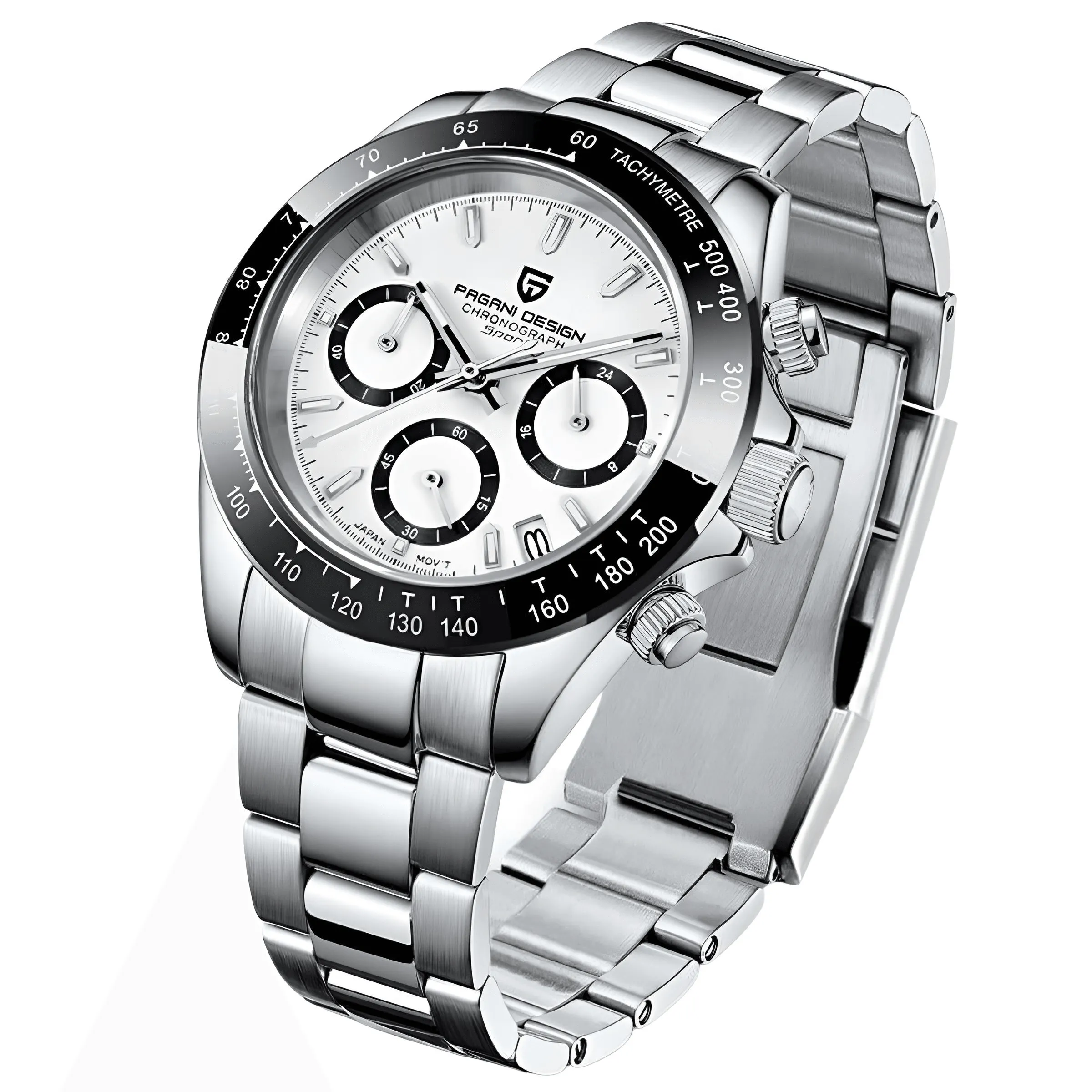 Men's Sapphire Stainless Steel Luxury PAGANI Watch (Identical To The Rolex Daytona!)