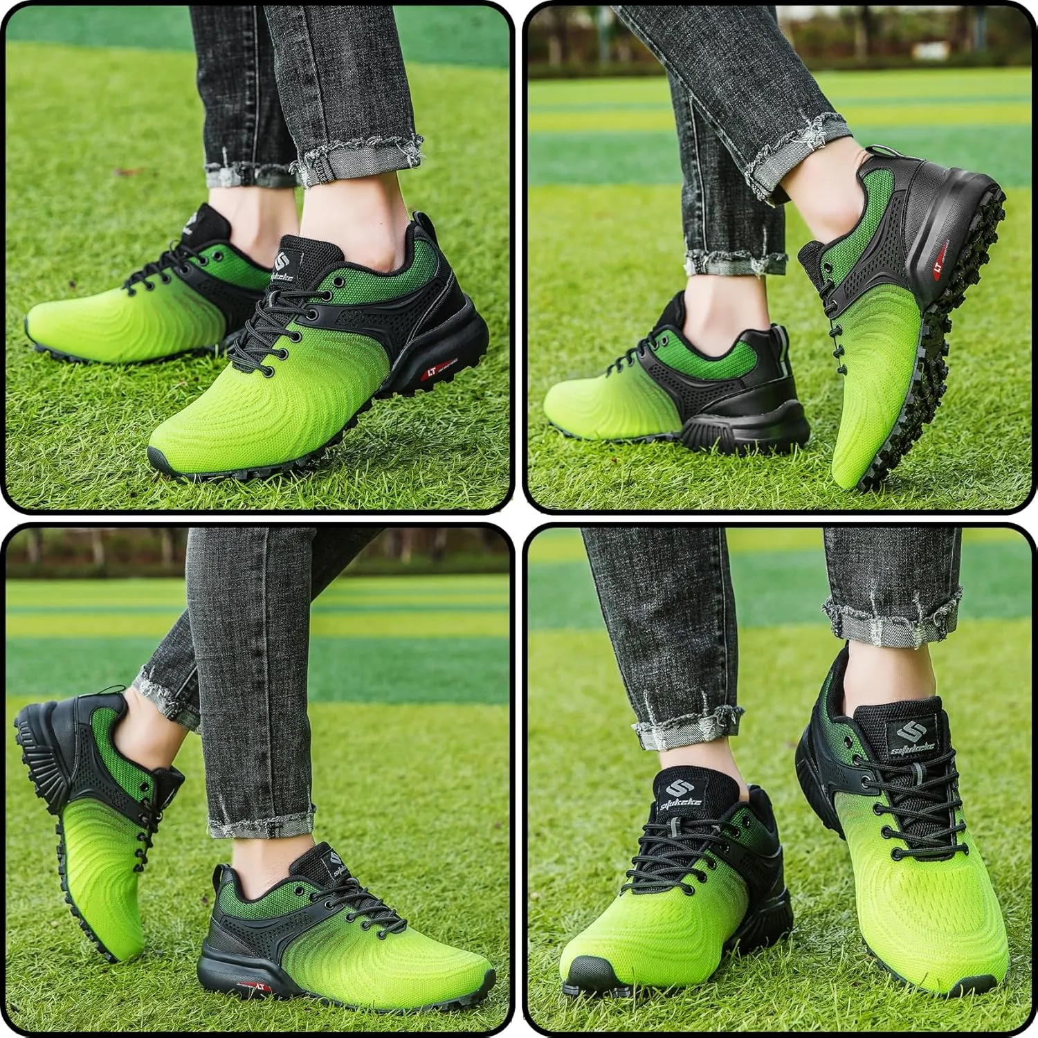 Men's Trail Running Shoes Lightweight Breathable Walking Sneakers Outdoor Athletic Running Tennis Cross Training Shoes