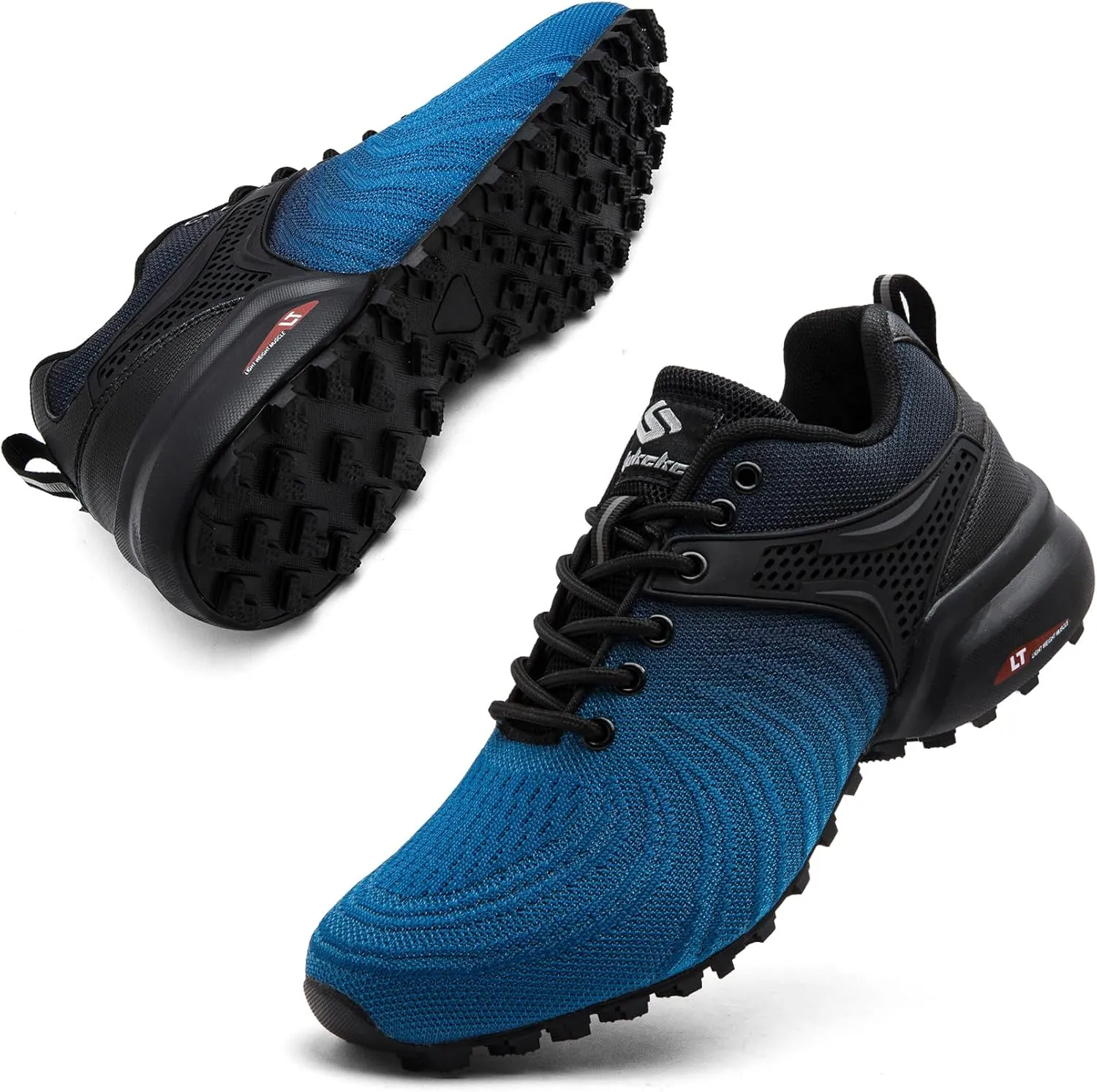 Men's Trail Running Shoes Lightweight Breathable Walking Sneakers Outdoor Athletic Running Tennis Cross Training Shoes