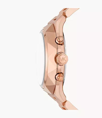 Michael Kors Raquel Chronograph Rose Gold-Tone Stainless Steel Watch MK4688