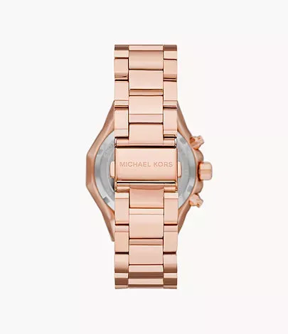 Michael Kors Raquel Chronograph Rose Gold-Tone Stainless Steel Watch MK4688
