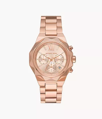 Michael Kors Raquel Chronograph Rose Gold-Tone Stainless Steel Watch MK4688