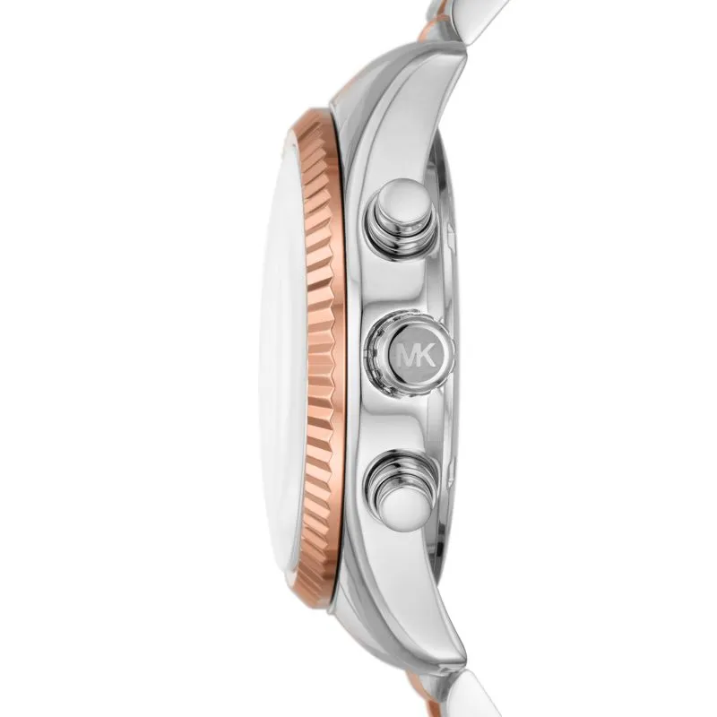 Michael Kors Women’s Quartz Two-tone Stainless Steel Rose Gold Mother Of pearl Dial 38mm Watch MK7219