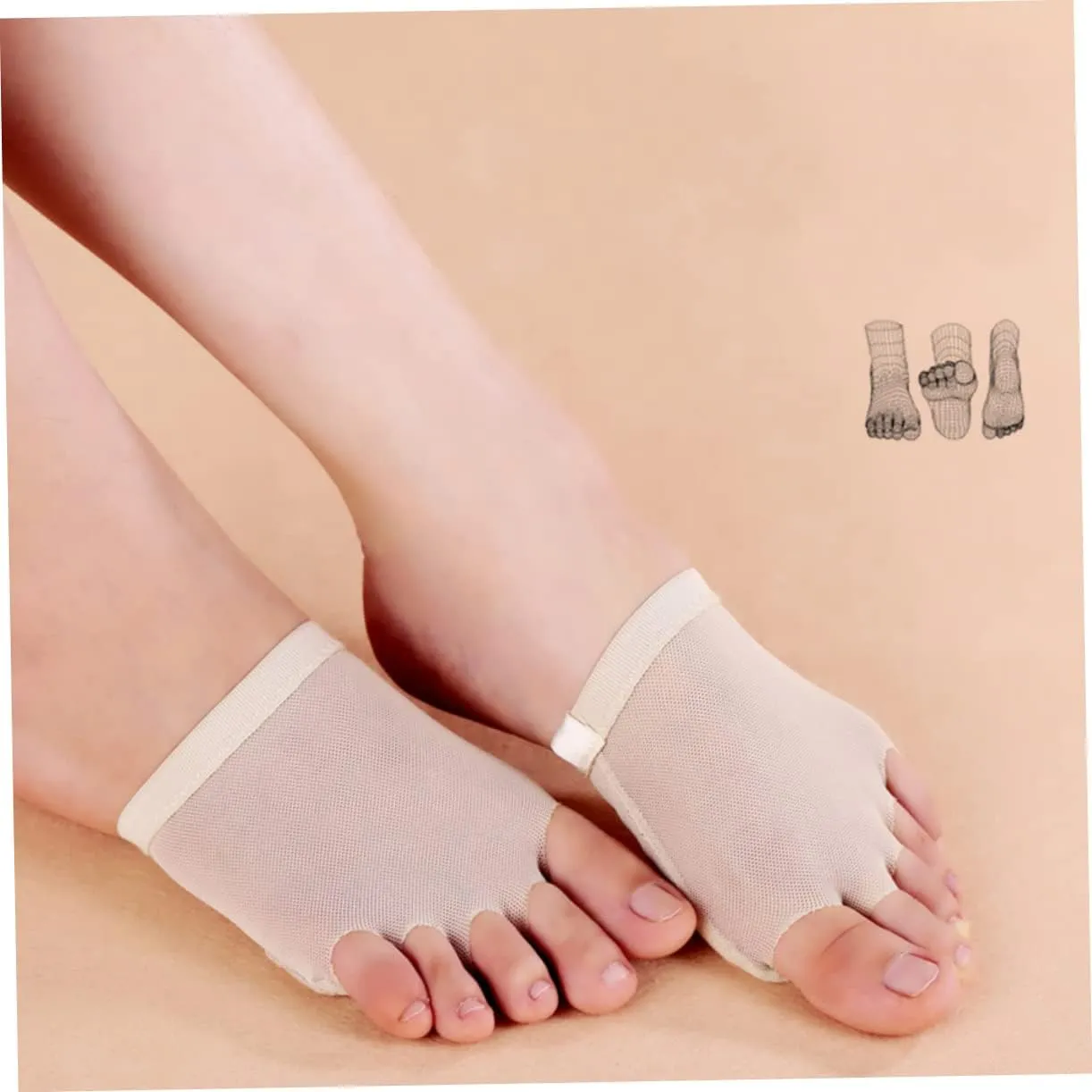 Milisten 1 Pair Lyrical Shoes Foot Thong Dance Forefoot Cushion Ballet Dance Toe Pad Ballet Foot Dance Toe Thong