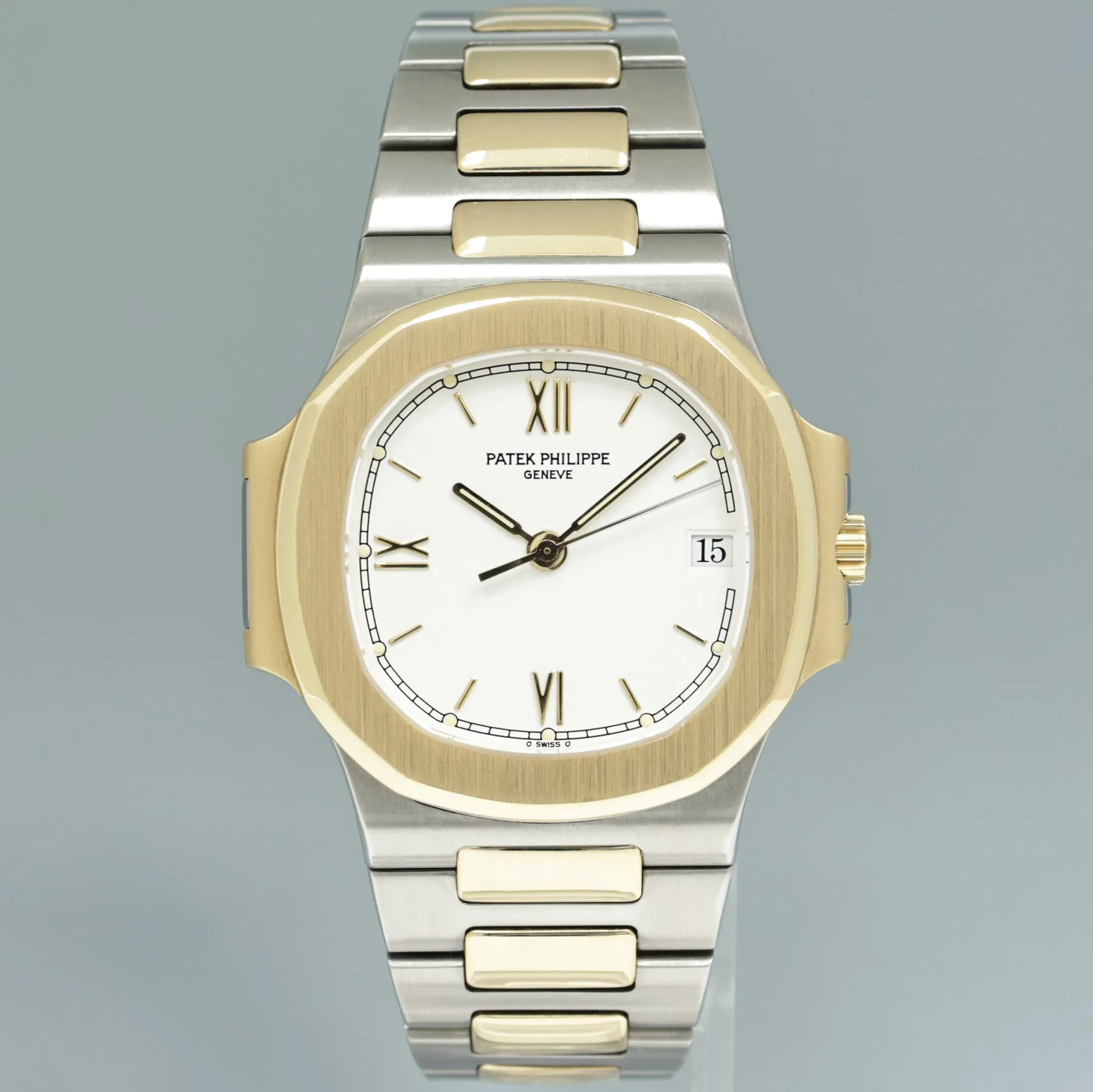 MINT PAPERS Patek Philippe 37mm 3800 Nautilus White Yellow Gold Two Tone Watch Box