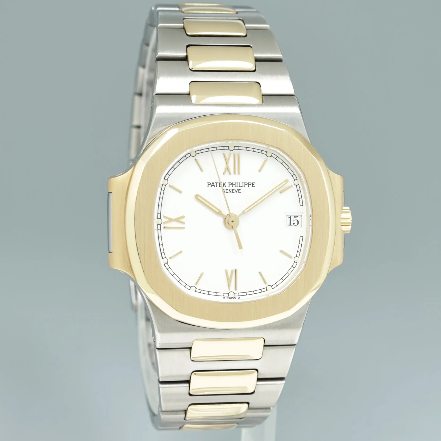 MINT PAPERS Patek Philippe 37mm 3800 Nautilus White Yellow Gold Two Tone Watch Box