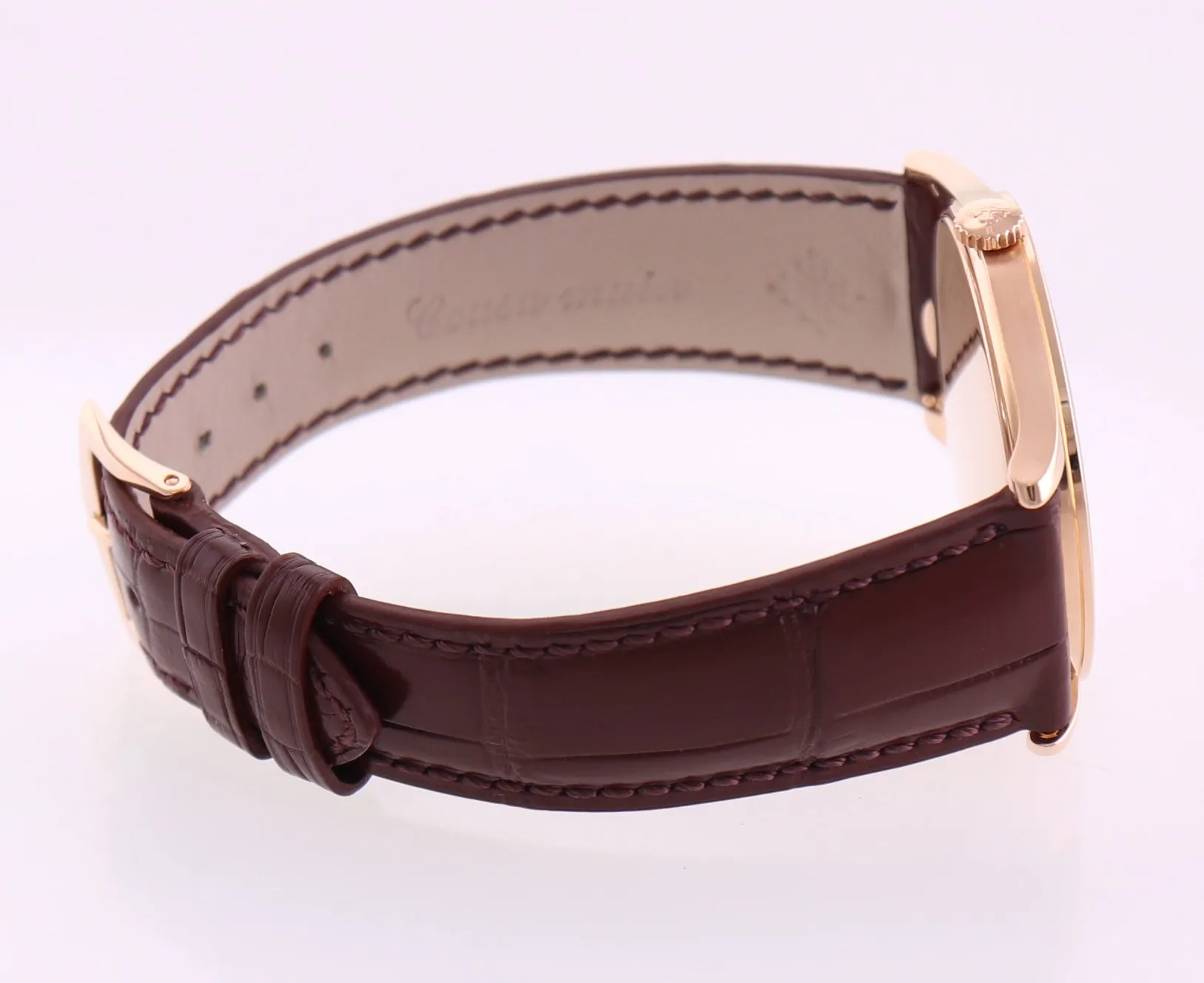MINT Patek Philippe 5196R 37mm Rose Gold Calatrava Brown Leather Watch Box