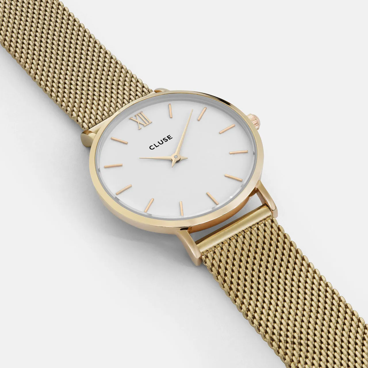 Minuit Mesh Gold/White Watch