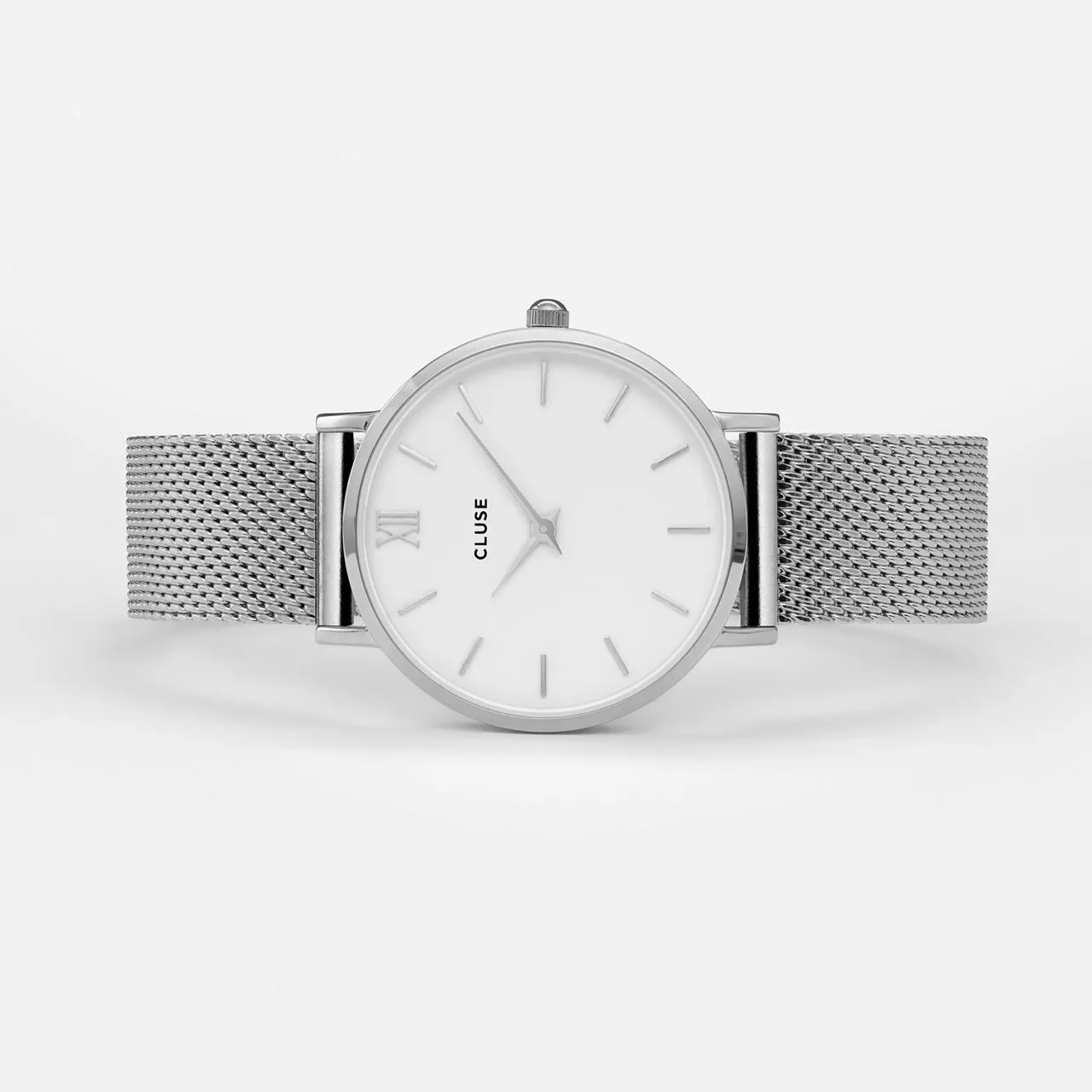Minuit Mesh Silver/White Watch