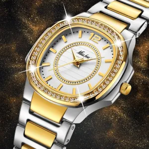 Missfox 2549 Women Watches Women Fashion Watch Geneva Designer Ladies Watch Luxury Brand Diamond Quartz Gold Wrist Watch Gifts For Women